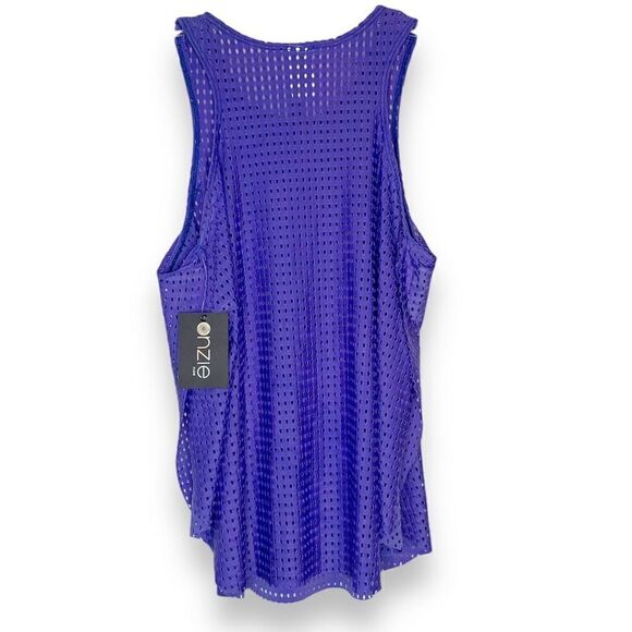 Onzie Molly Jersey Mesh Tank with Flyaway Sides Periwinkle Women’s One Size Fits - Picture 4 of 11